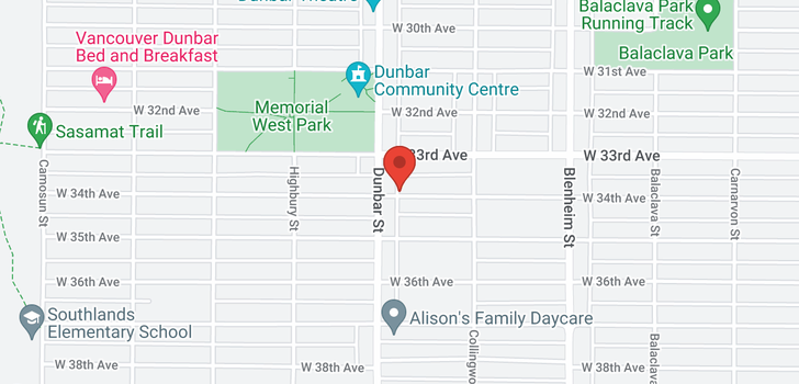 map of 3585 W 34TH AVENUE